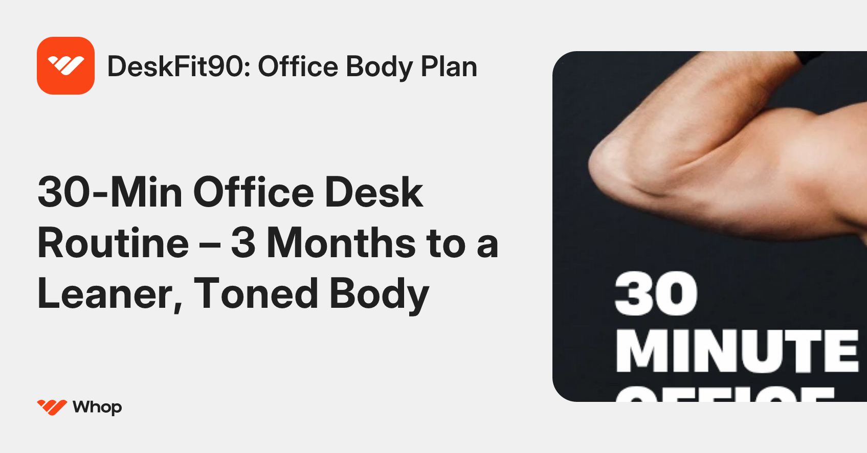 DeskFit90: Office Body Plan | Whop