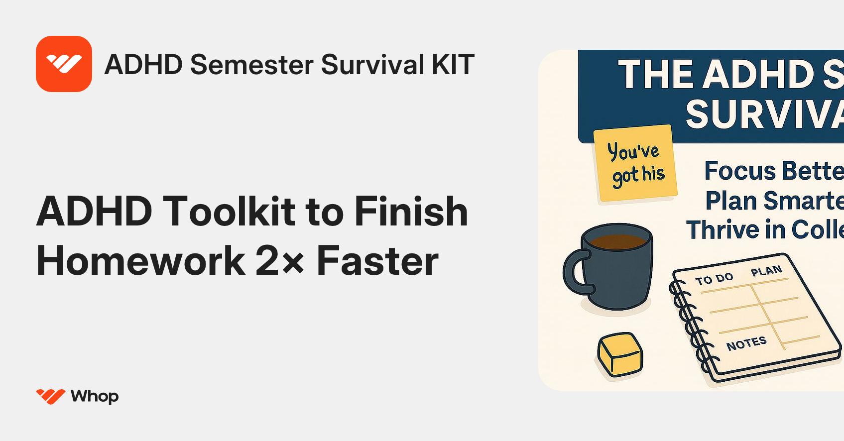 ADHD Semester Survival KIT | Whop