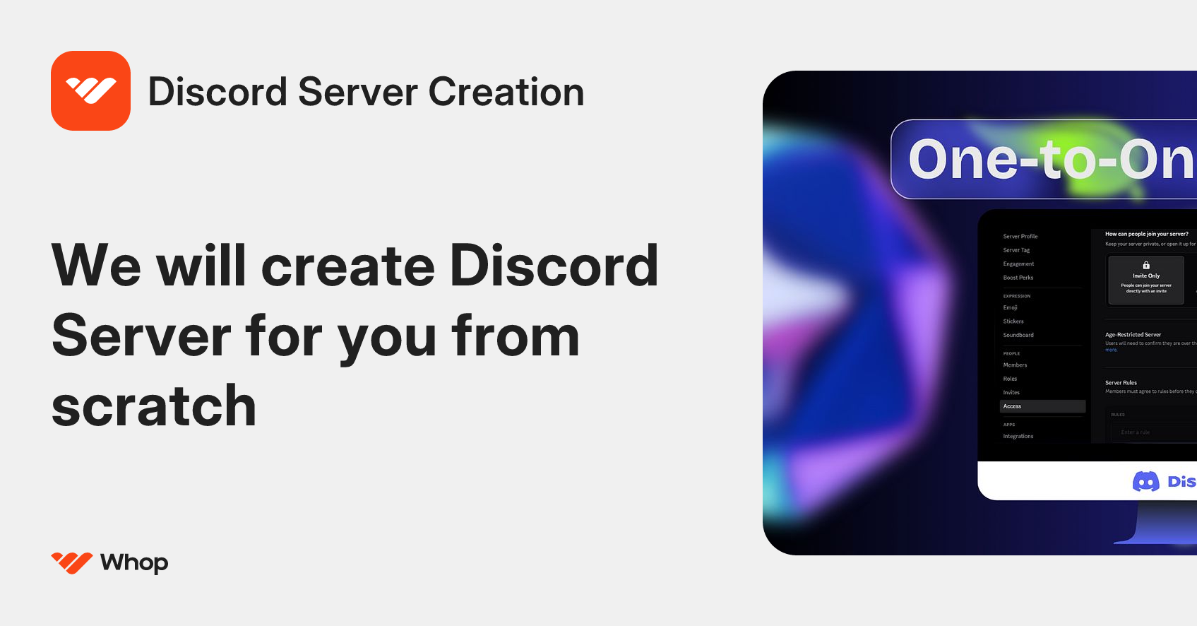 Discord Server Creation | Whop