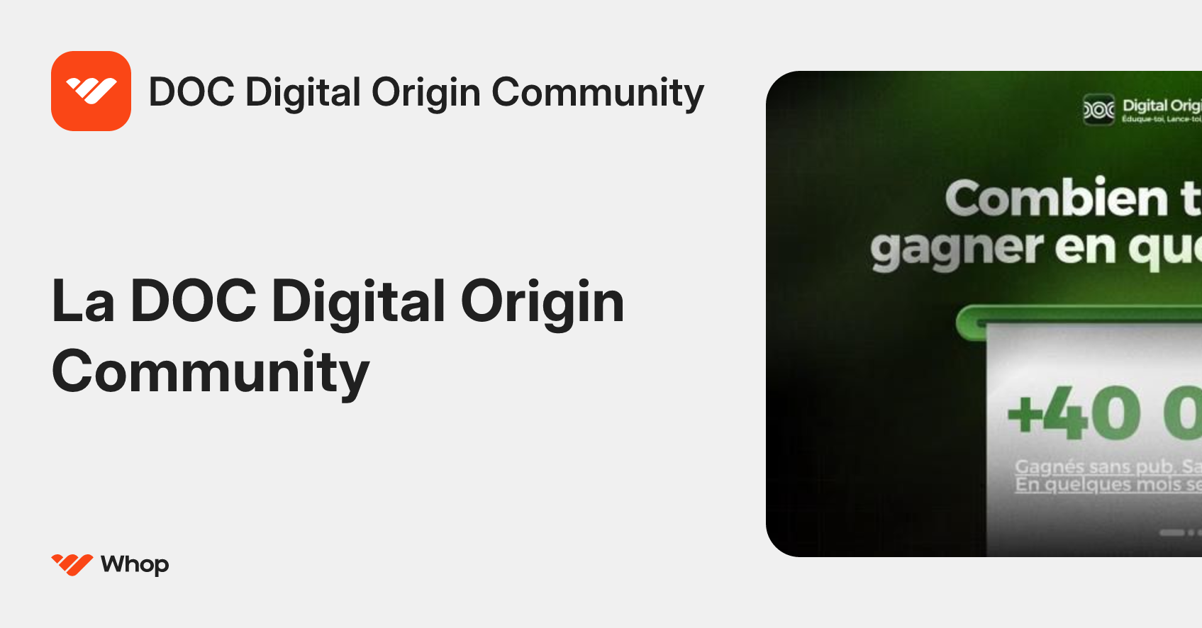 DOC Digital Origin Community | Whop