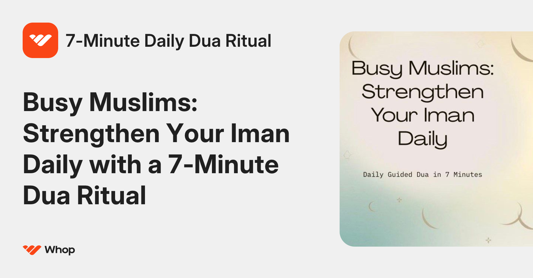 7-Minute Daily Dua Ritual | Whop