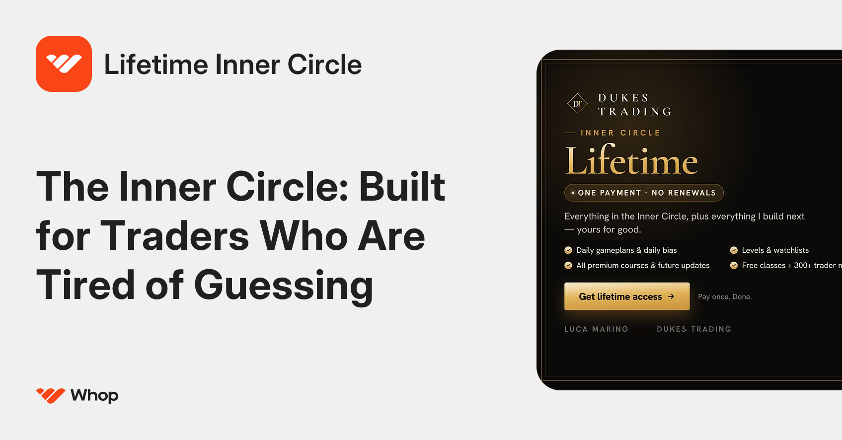 Lifetime Inner Circle | Whop