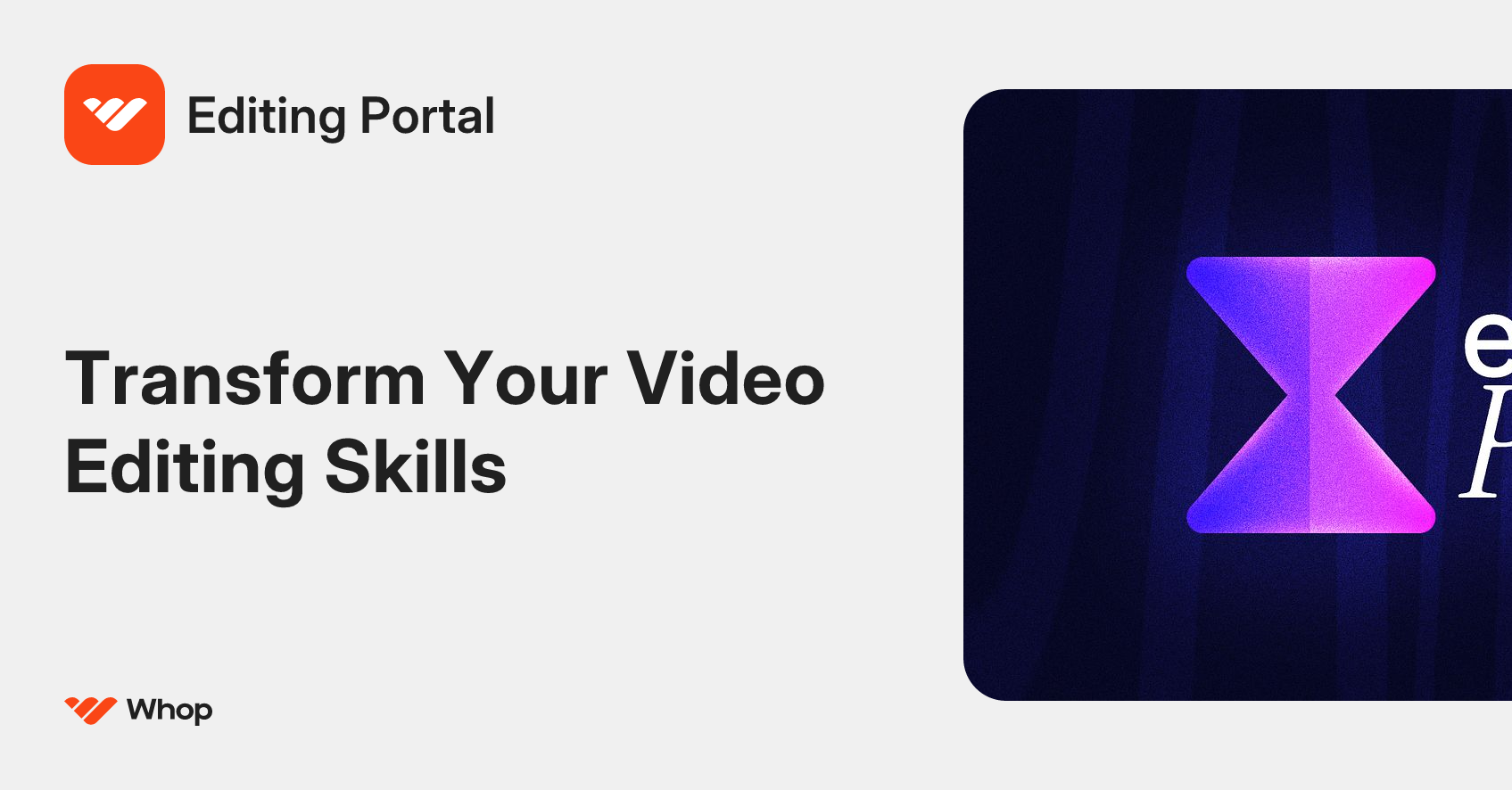 Editing Portal | Whop