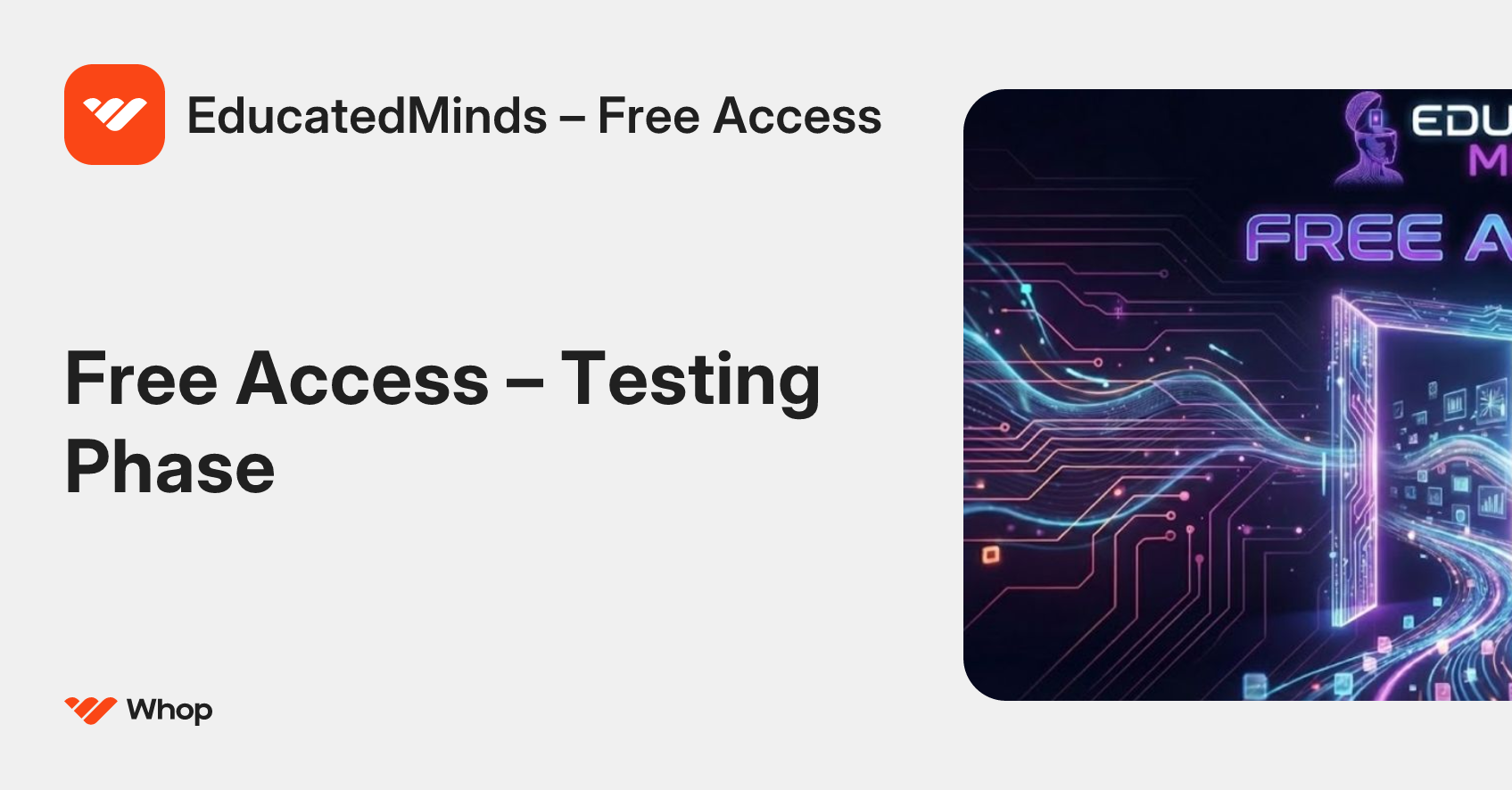 EducatedMinds – Free Access | Whop