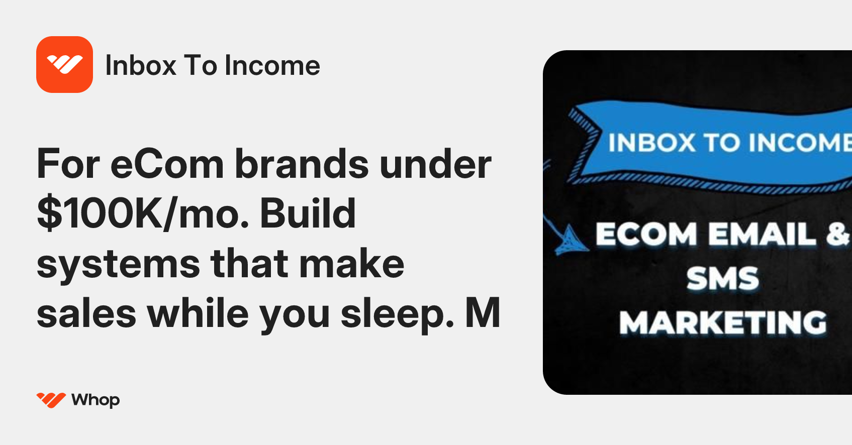 Inbox To Income | Whop