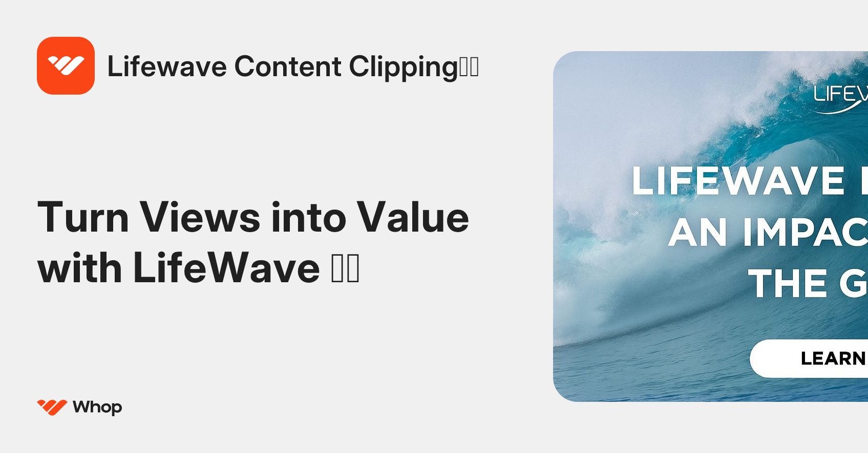 Lifewave Content Clipping🔥📽 | Whop