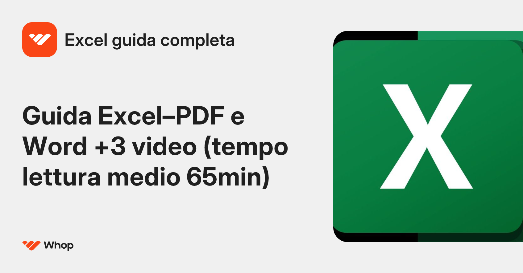 Excel guida completa | Whop