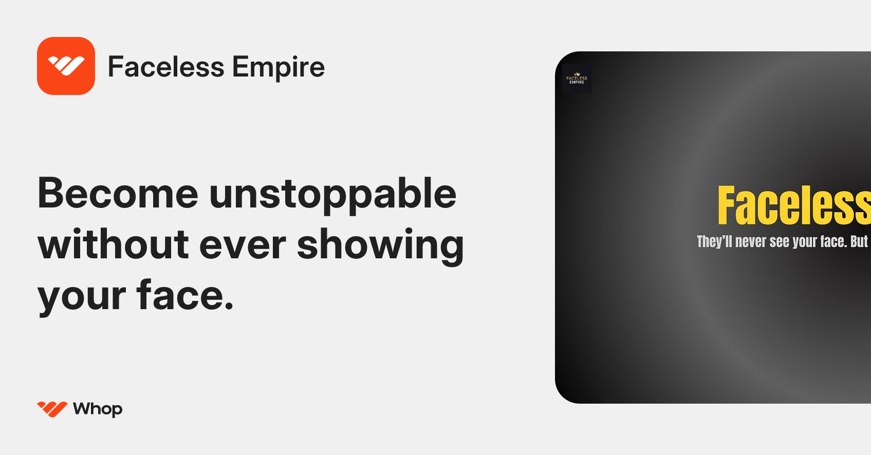 Faceless Empire | Whop