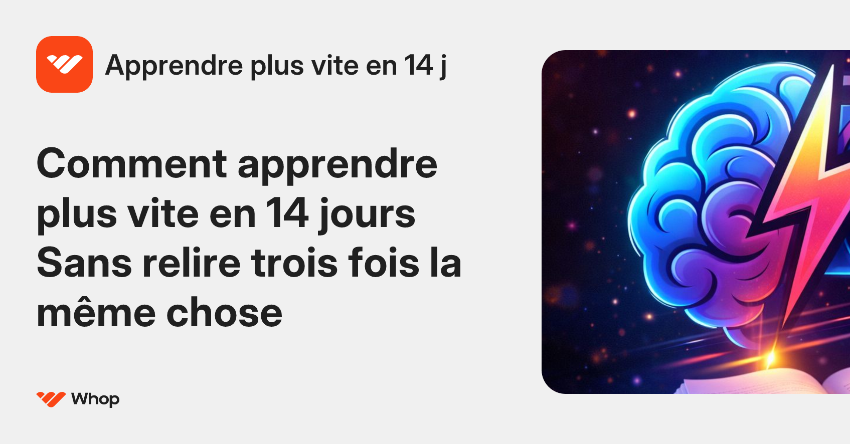 Apprendre plus vite en 14 j | Whop