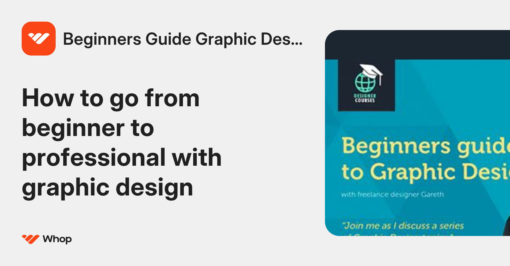 Beginners Guide Graphic Design | Whop