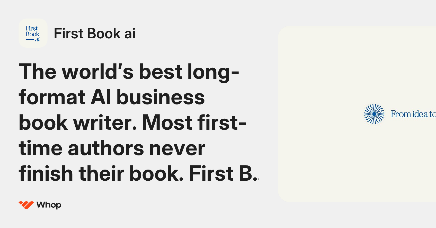 First Book ai | Whop