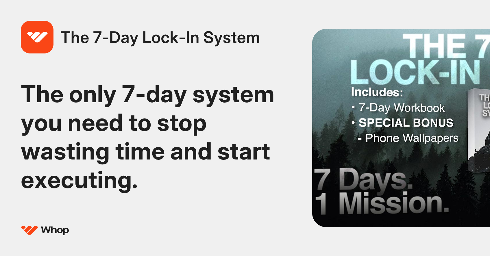 The 7-Day Lock-In System | Whop