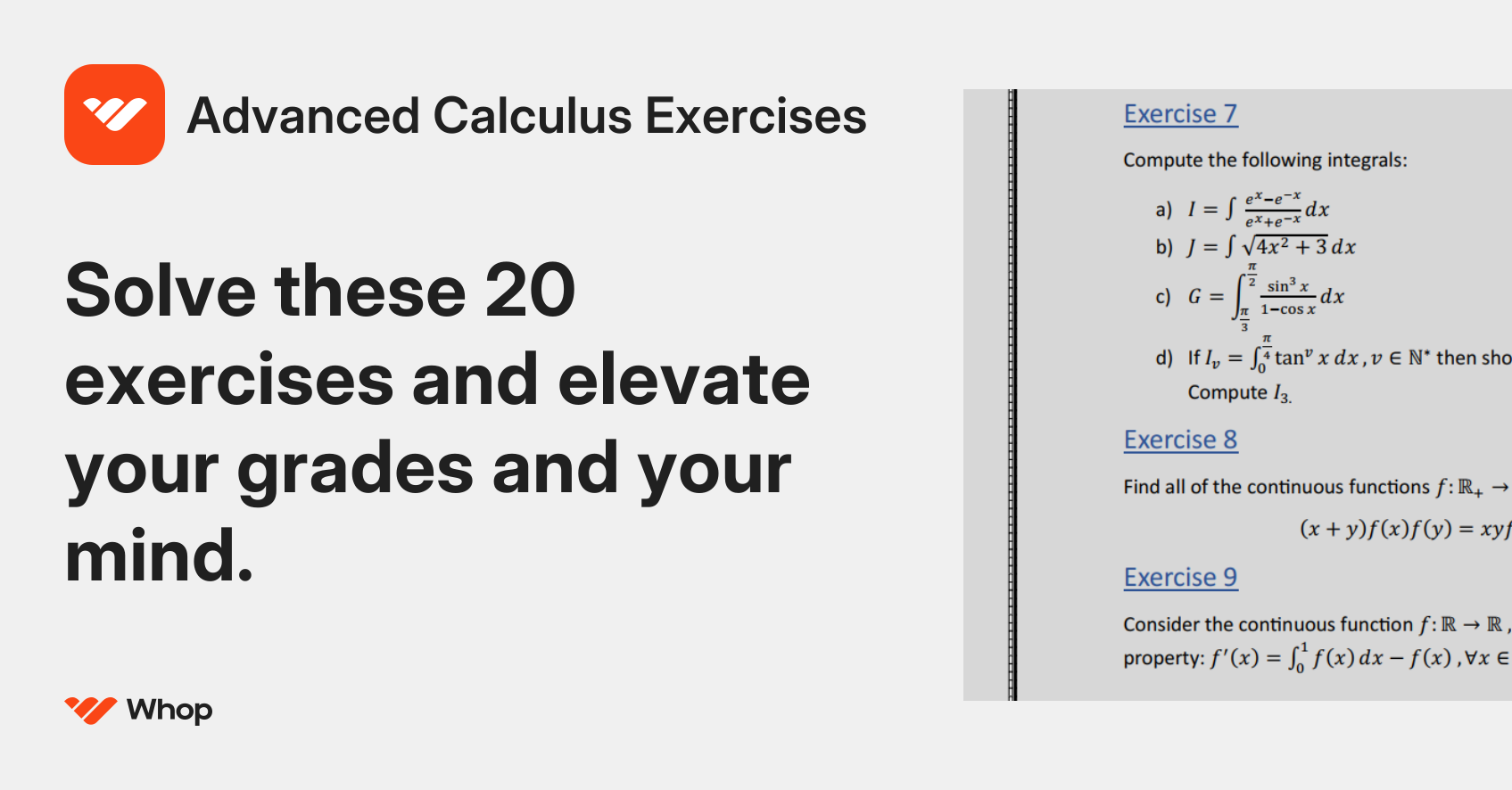 Advanced Calculus Exercises