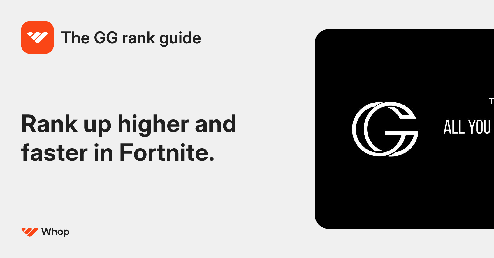 The GG rank guide | Whop