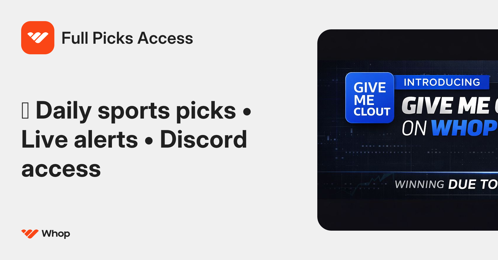 Full Picks Access | Whop