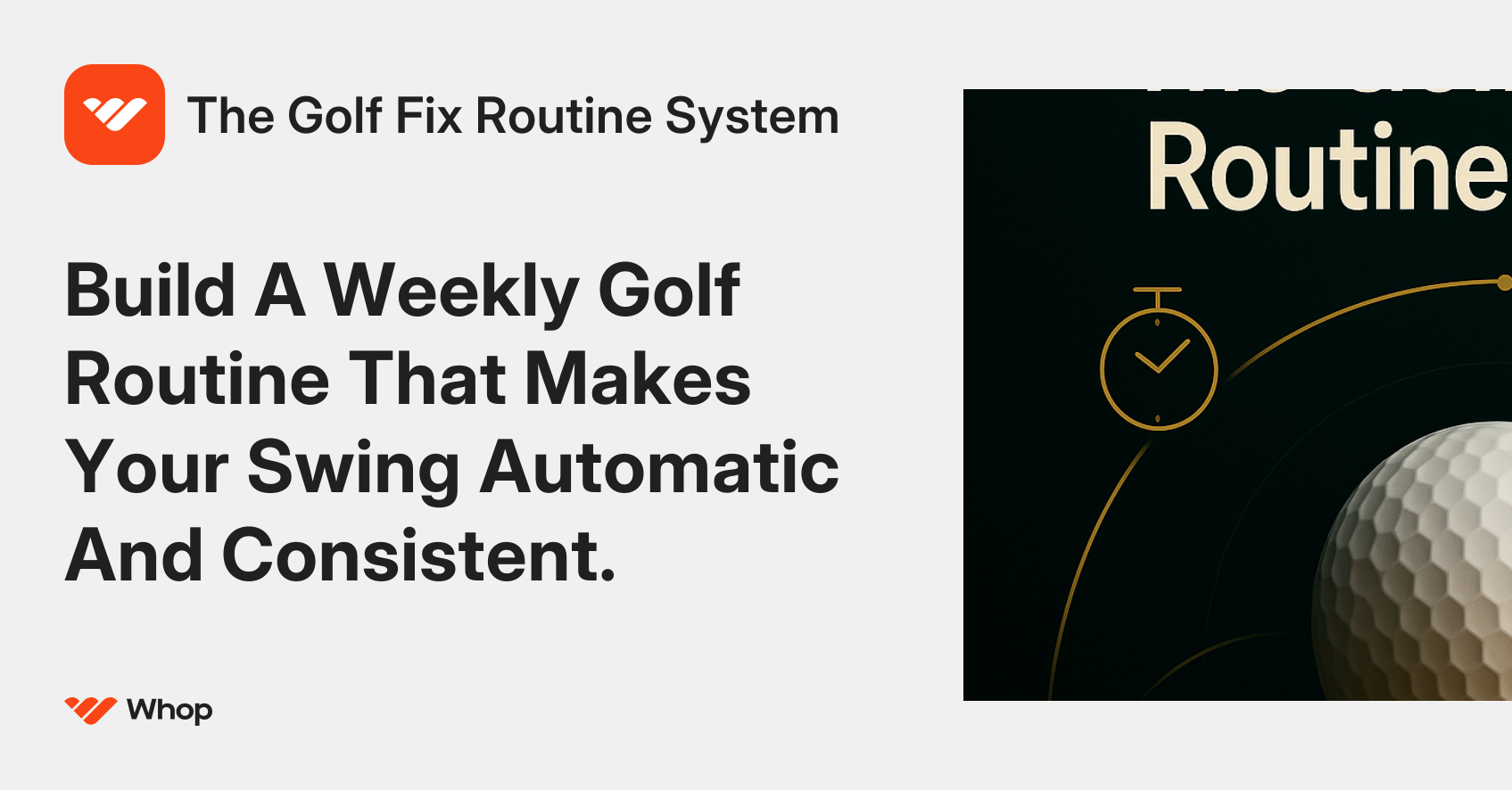 The Golf Fix Routine System | Whop