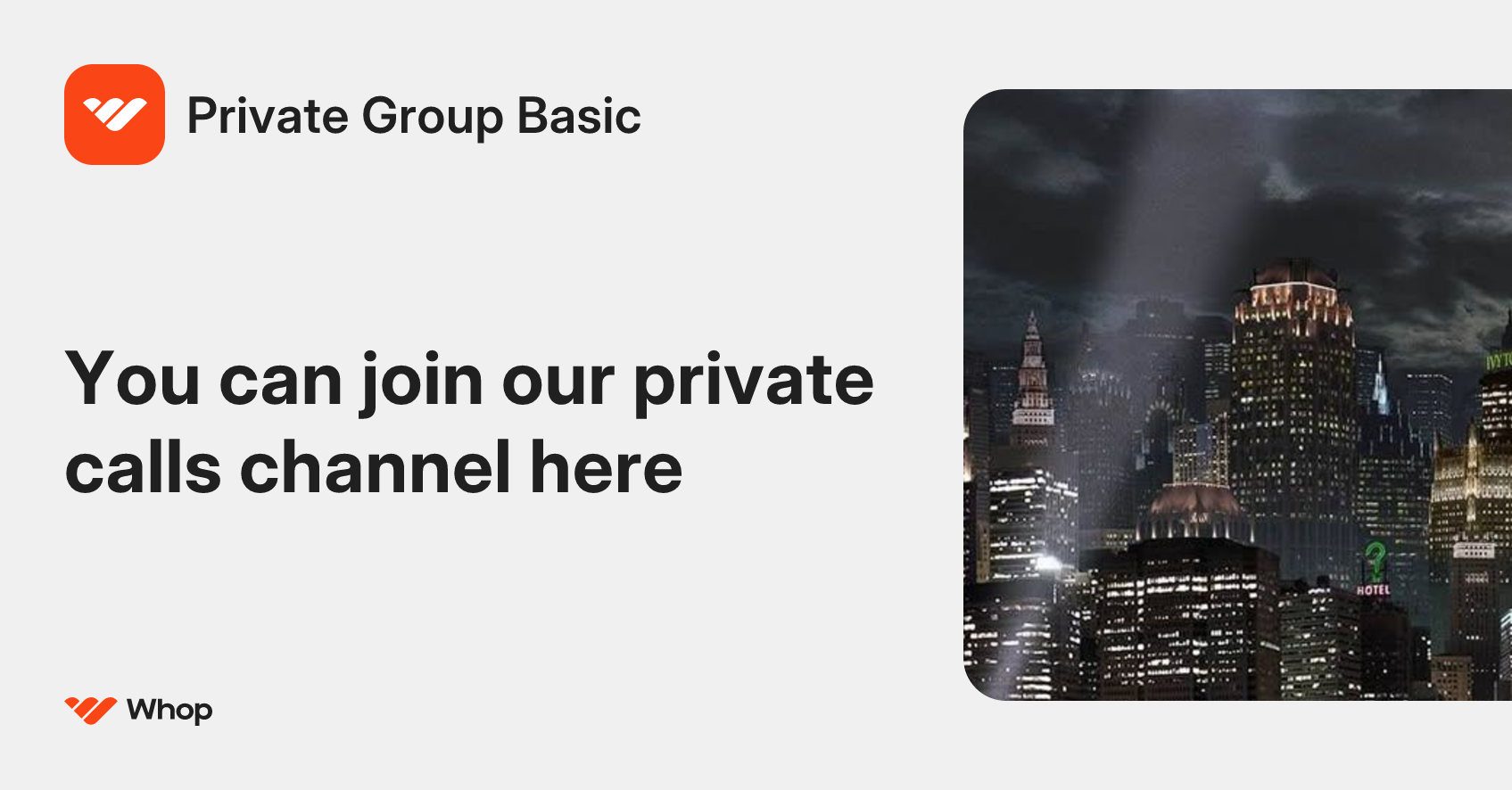 Private Group Basic | Whop