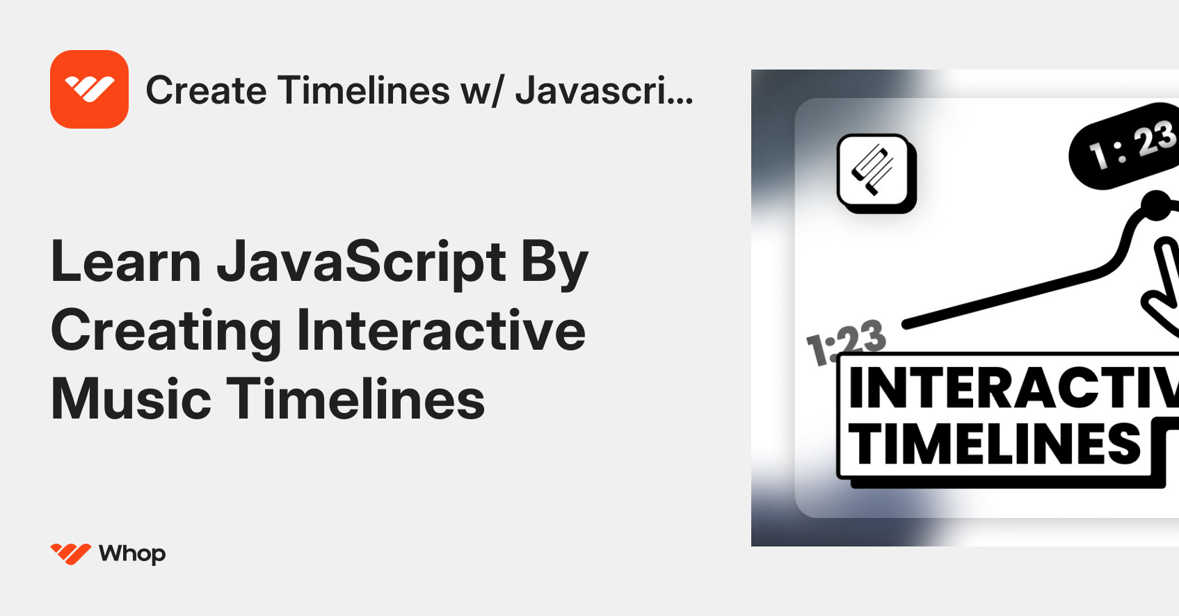 Create Timelines w/ Javascript | Whop