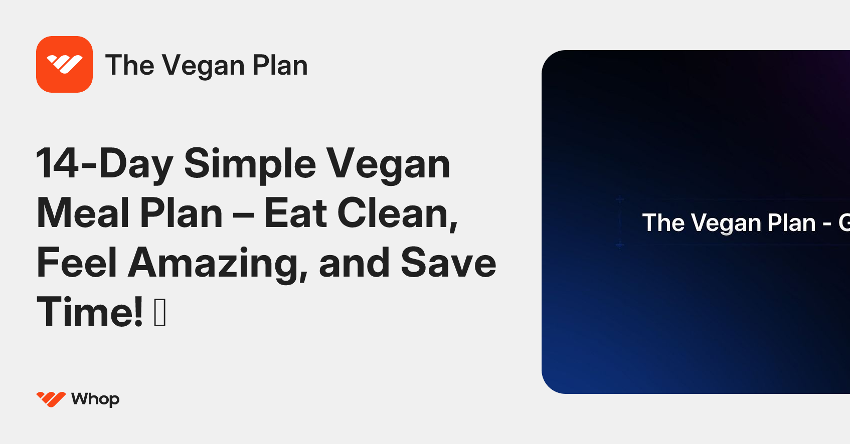 The Vegan Plan | Whop
