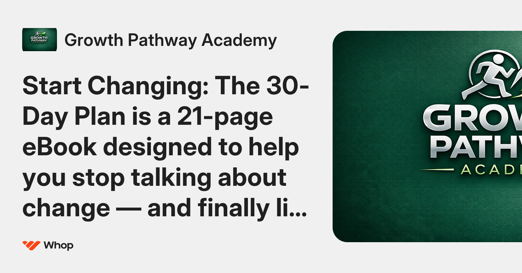 Growth Pathway Academy | Whop