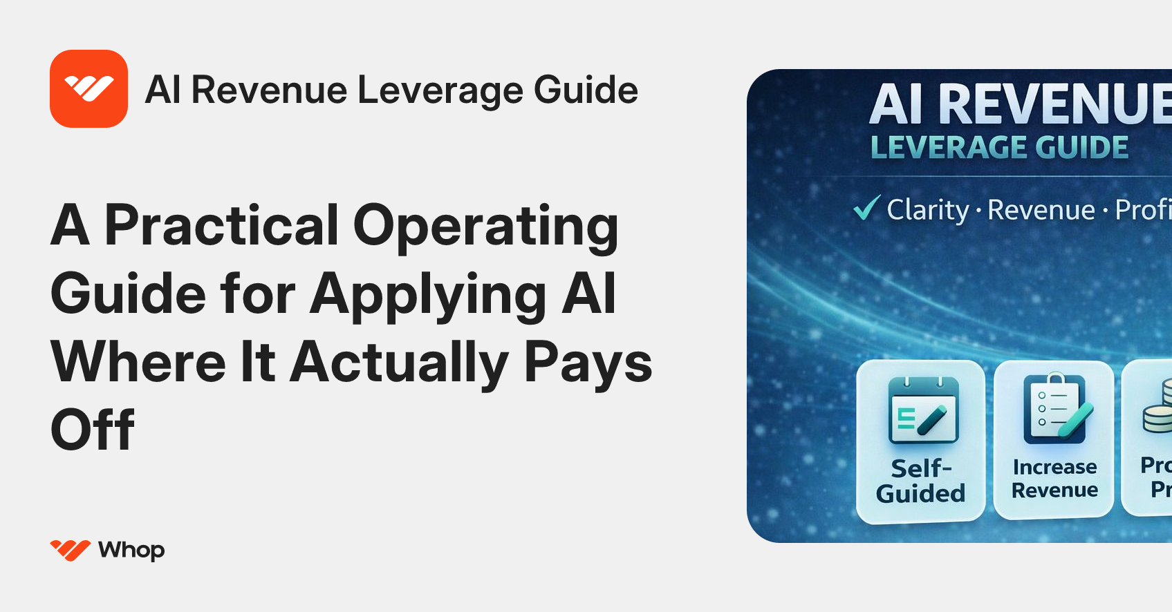 AI Revenue Leverage Guide | Whop