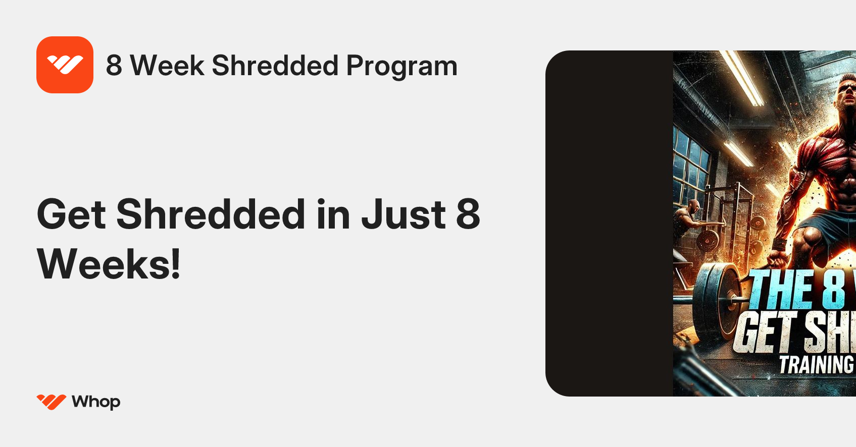 8 Week Shredded Program | Whop