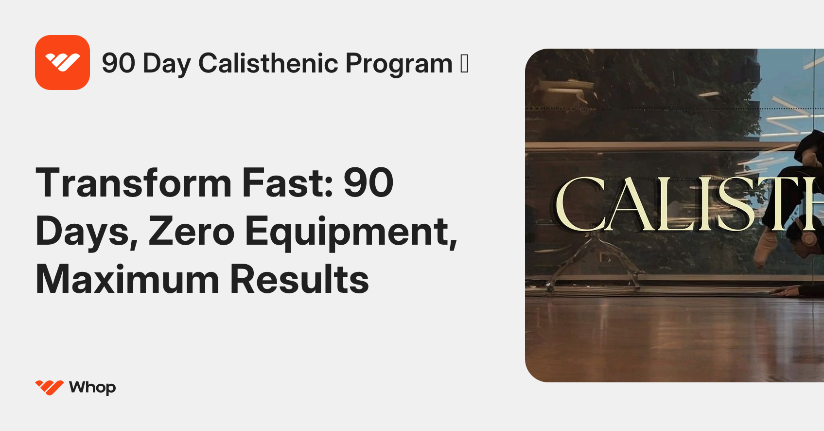 90 Day Calisthenic Program 🔥 | Whop
