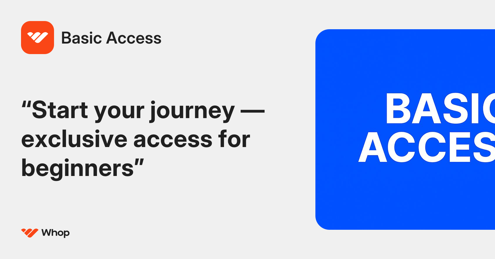 Basic Access | Whop
