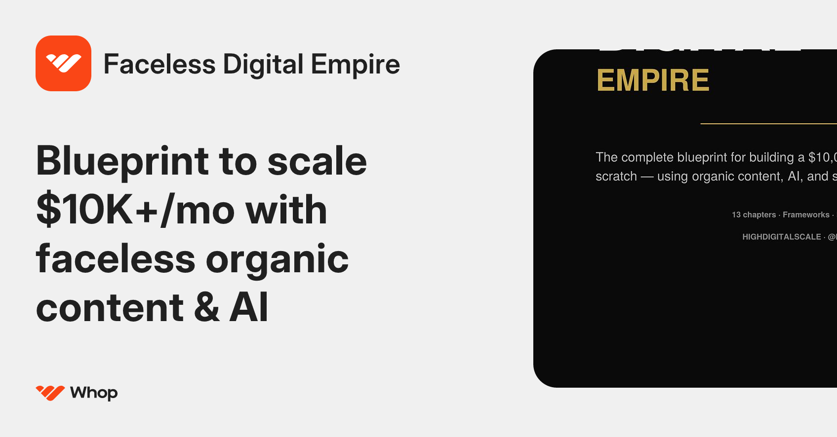 Faceless Digital Empire | Whop