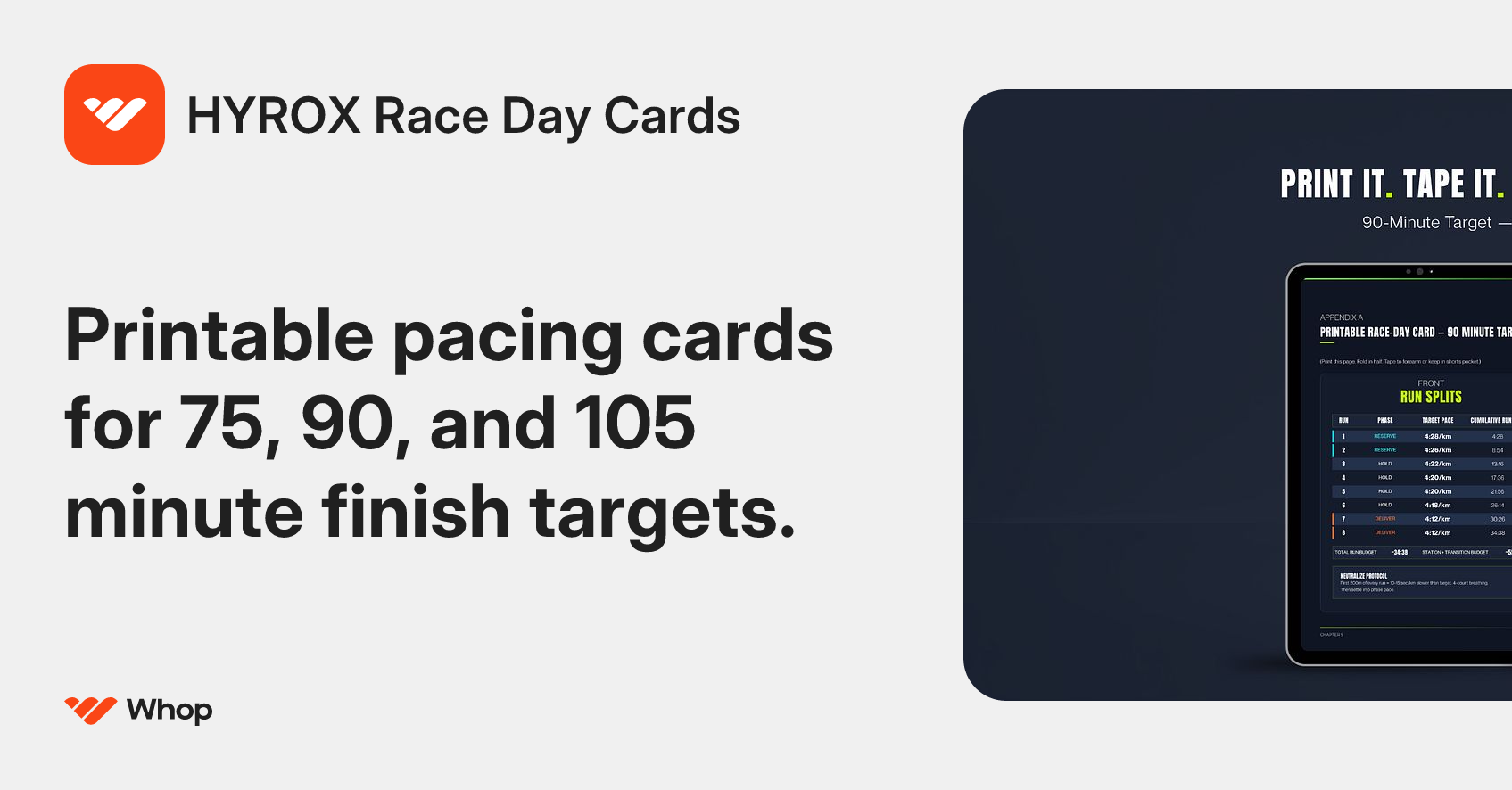 HYROX Race Day Cards | Whop