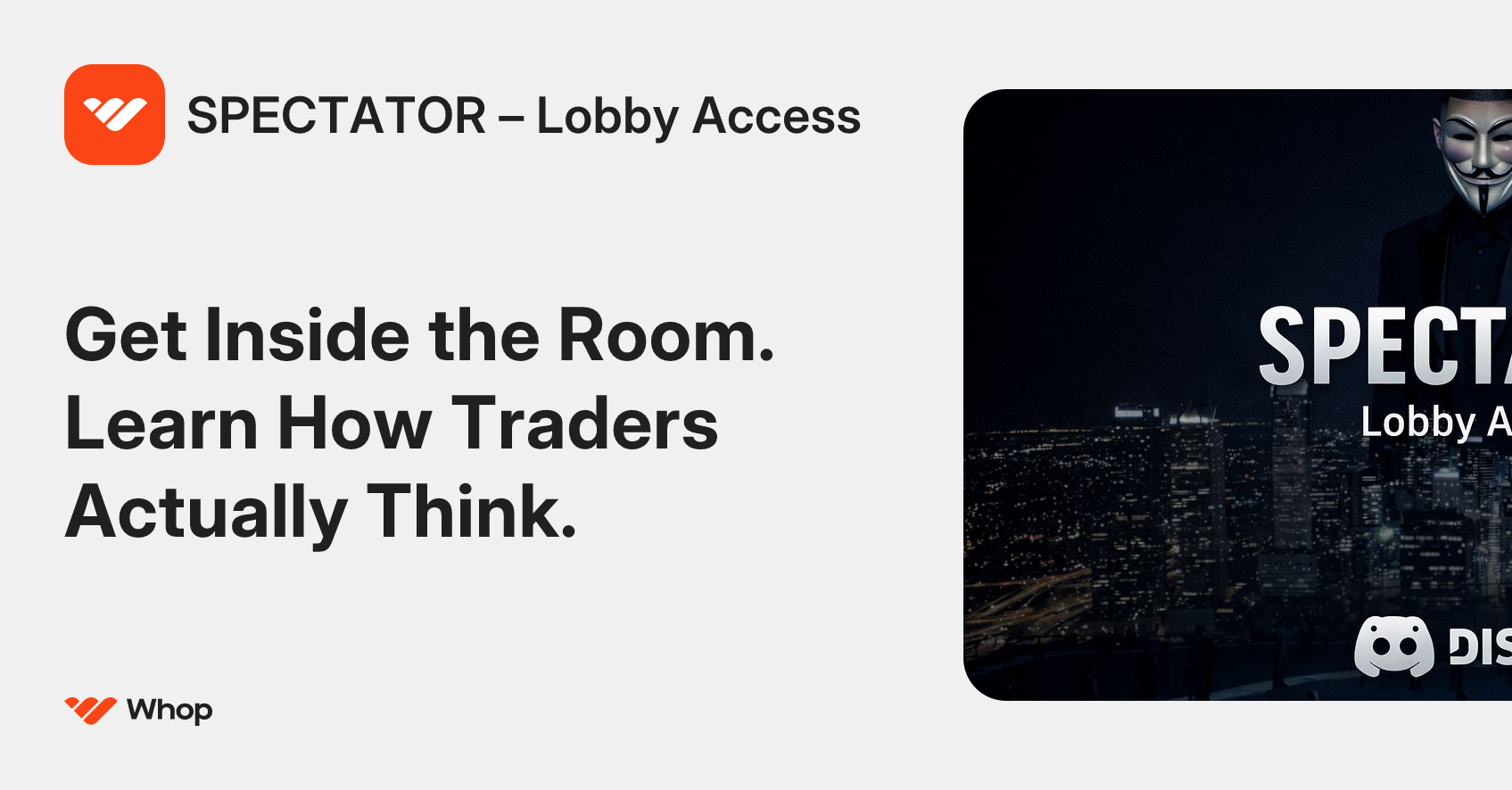 SPECTATOR – Lobby Access | Whop
