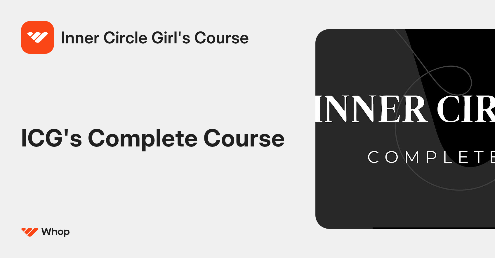 Inner Circle Girl's Course | Whop