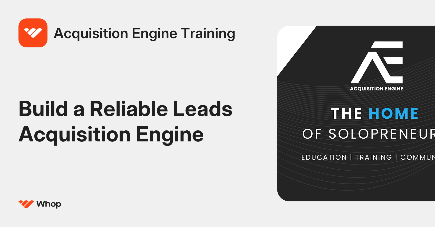 Acquisition Engine Training | Whop
