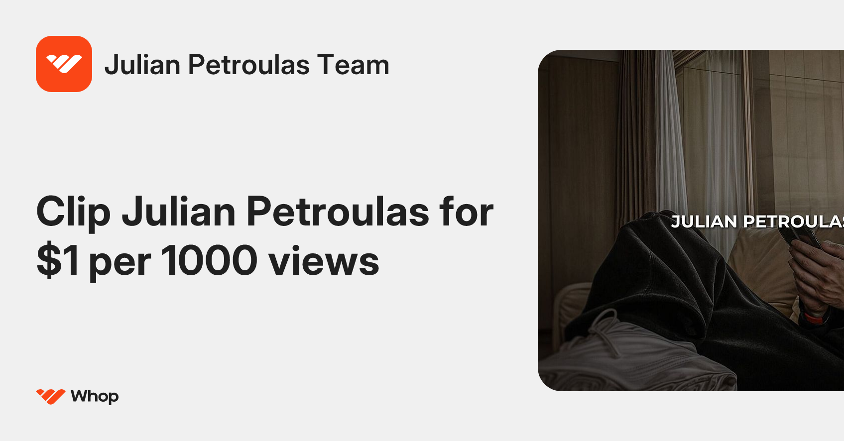Julian Petroulas Team | Whop
