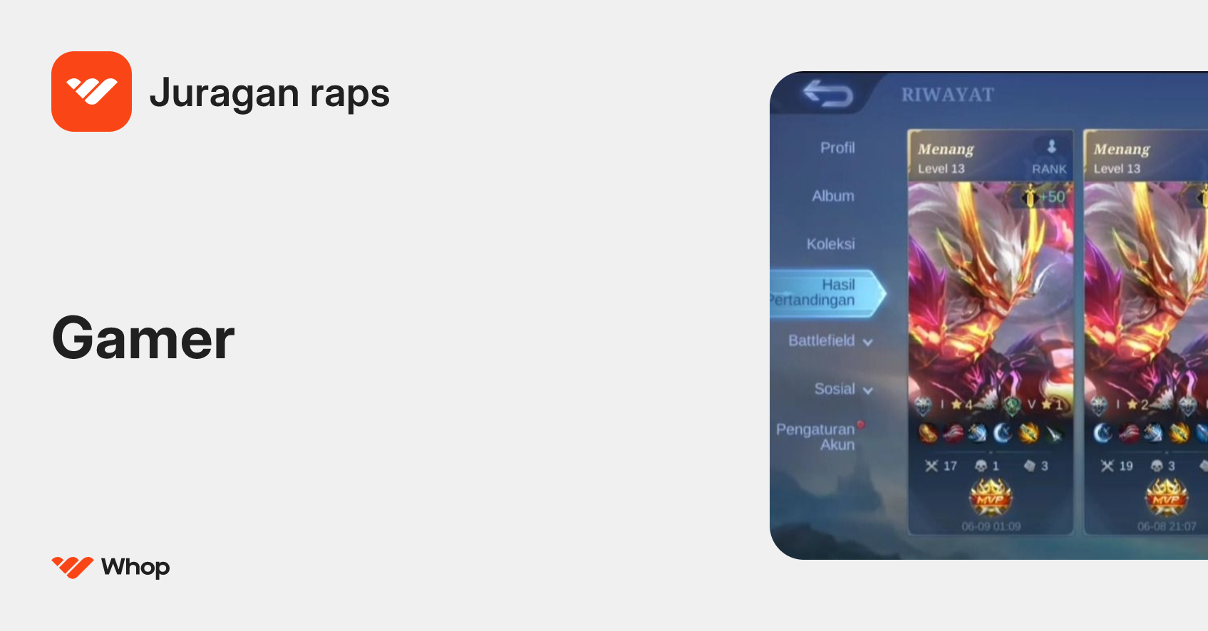 Juragan raps | Whop