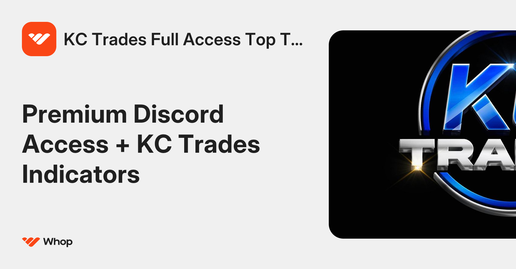 KC Trades Full Access Top Tier | Whop
