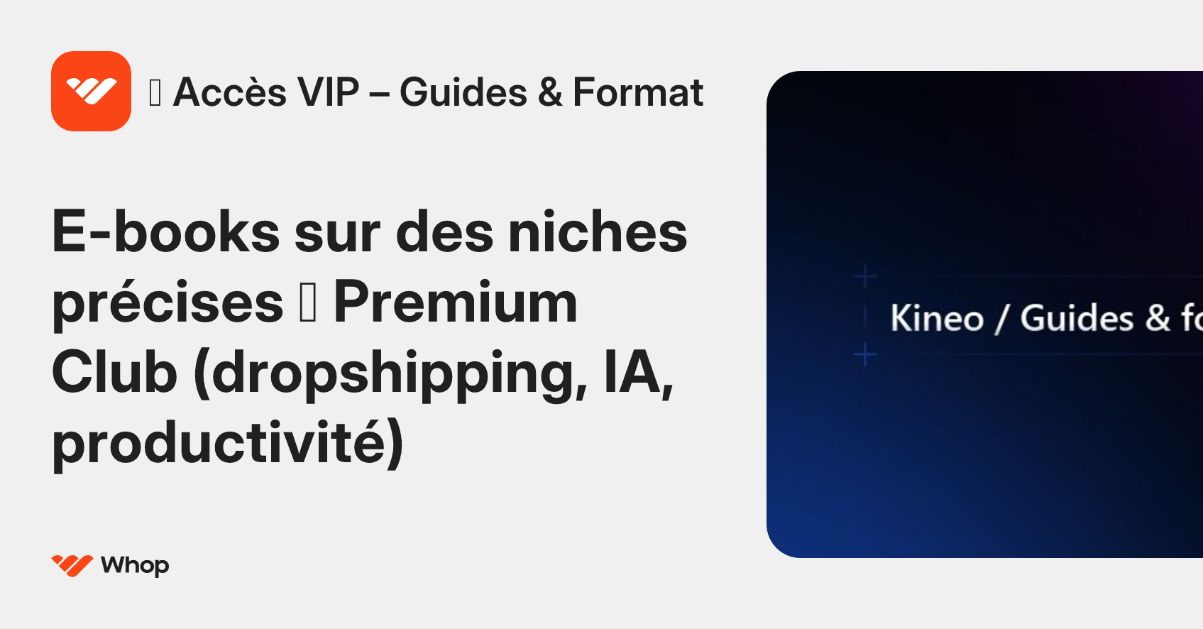 🚀 Accès VIP – Guides & Format | Whop