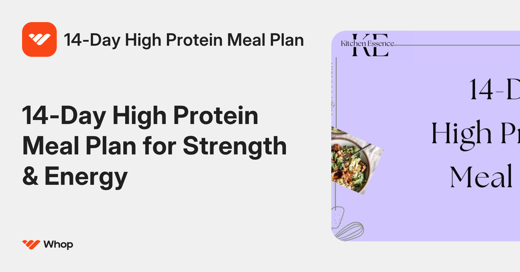 14-Day High Protein Meal Plan | Whop
