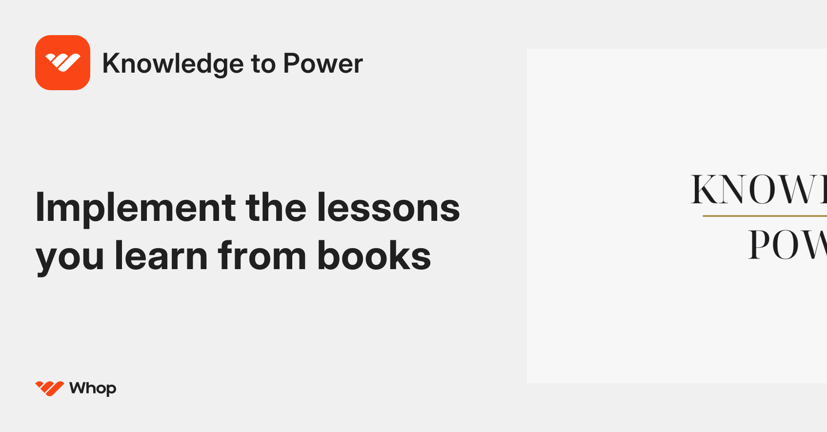 Knowledge to Power