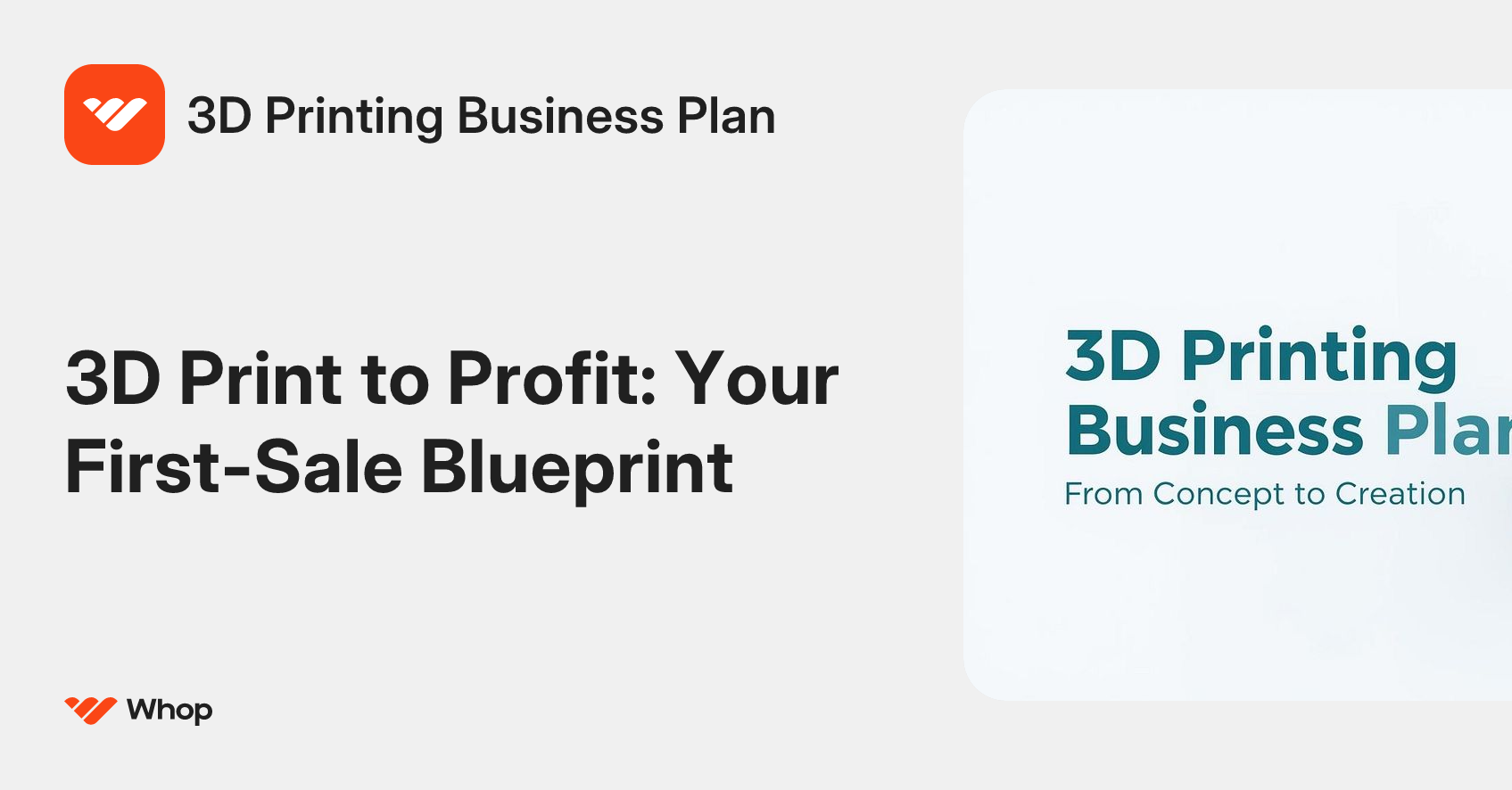3D Printing Business Plan | Whop