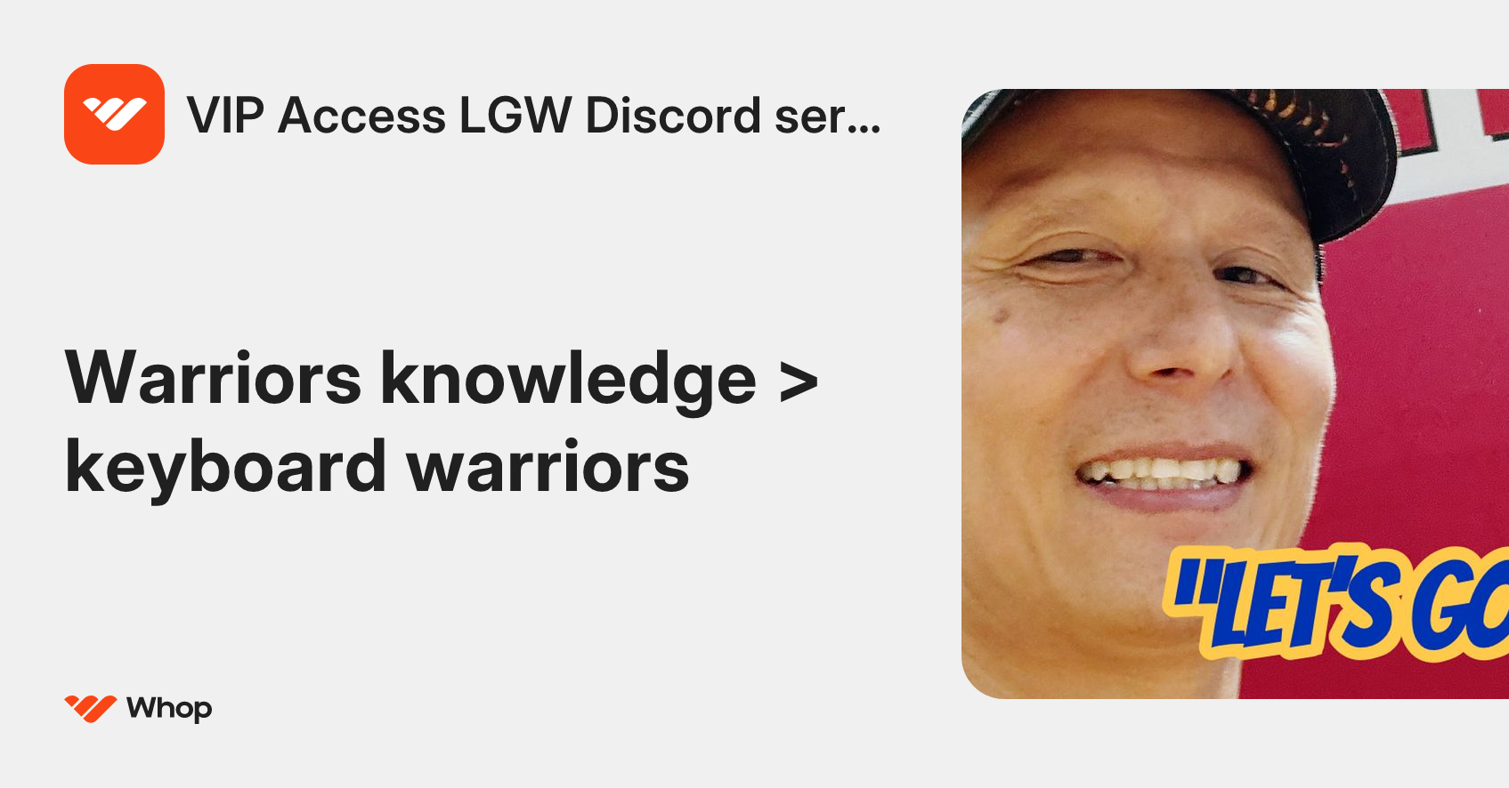 VIP Access LGW Discord server | Whop