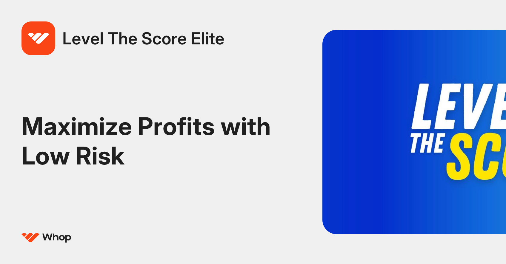 Level The Score Elite | Whop