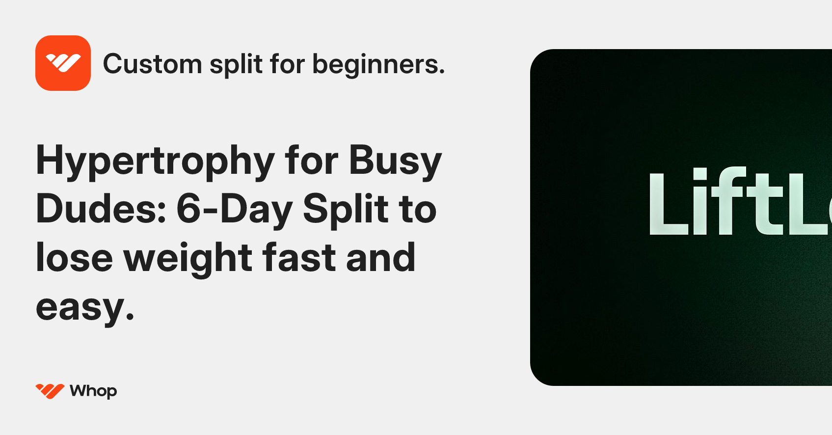 Custom split for beginners. | Whop
