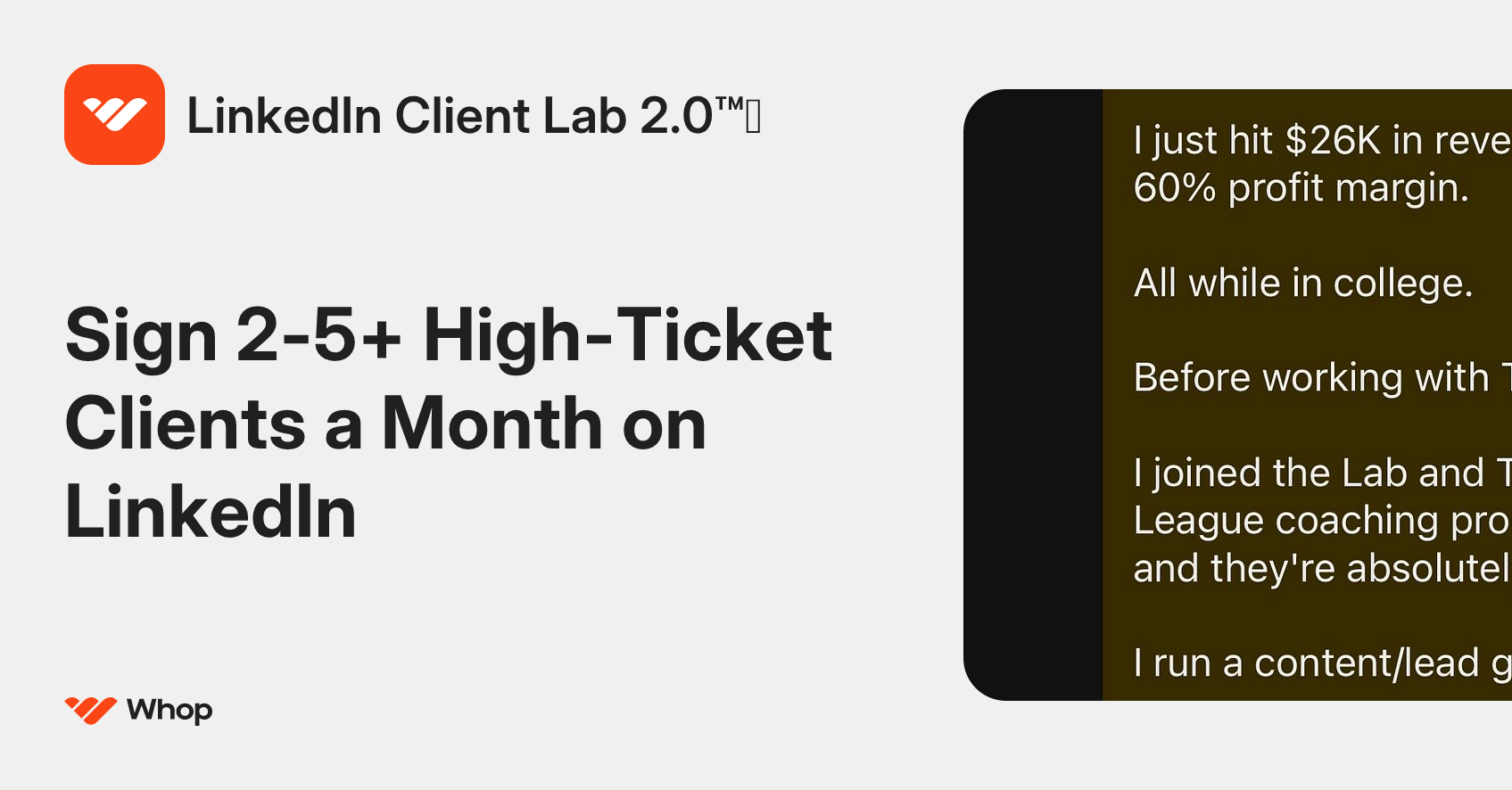 LinkedIn Client Lab™️ | Whop