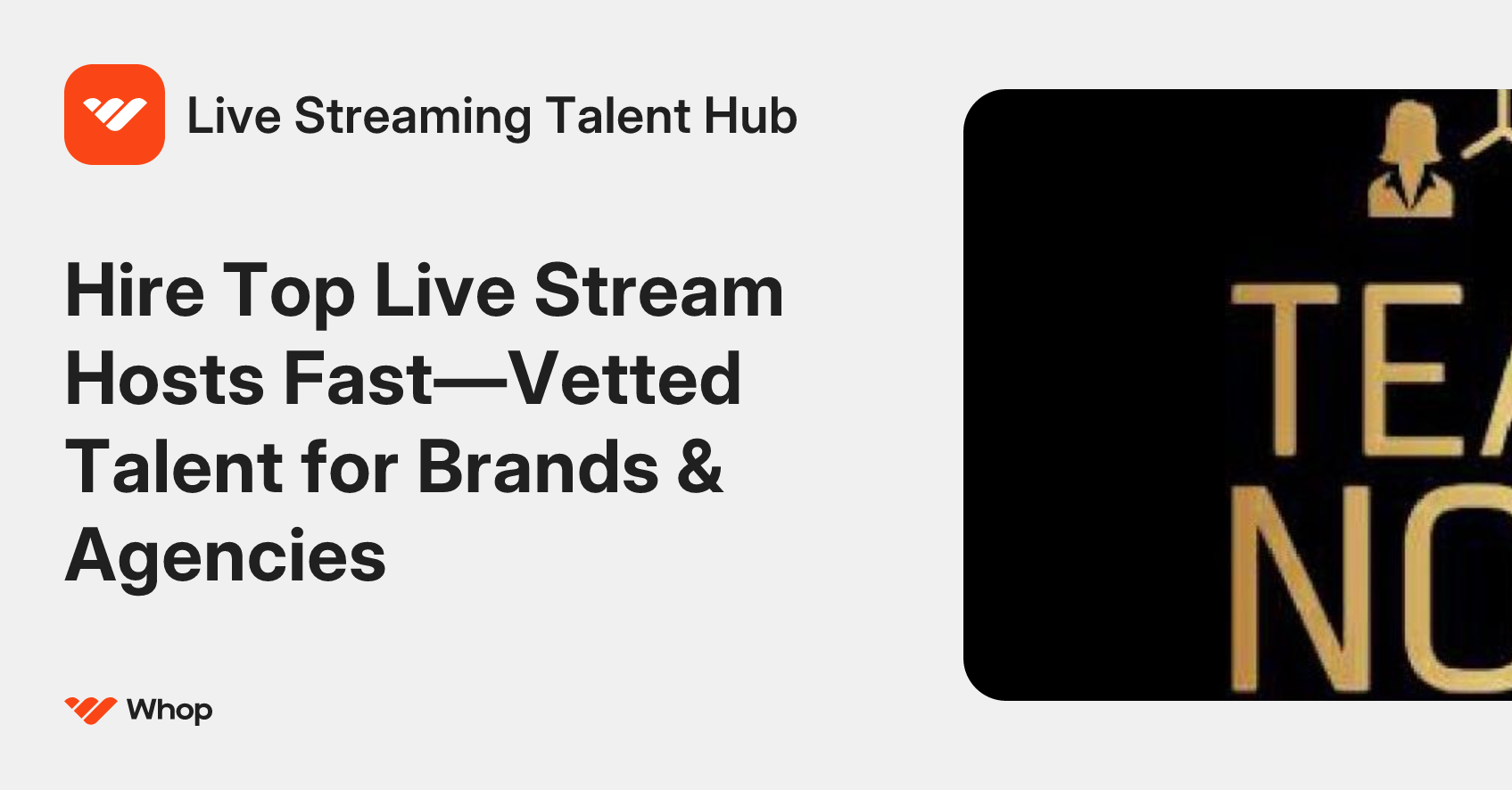 Live Streaming Talent Hub | Whop