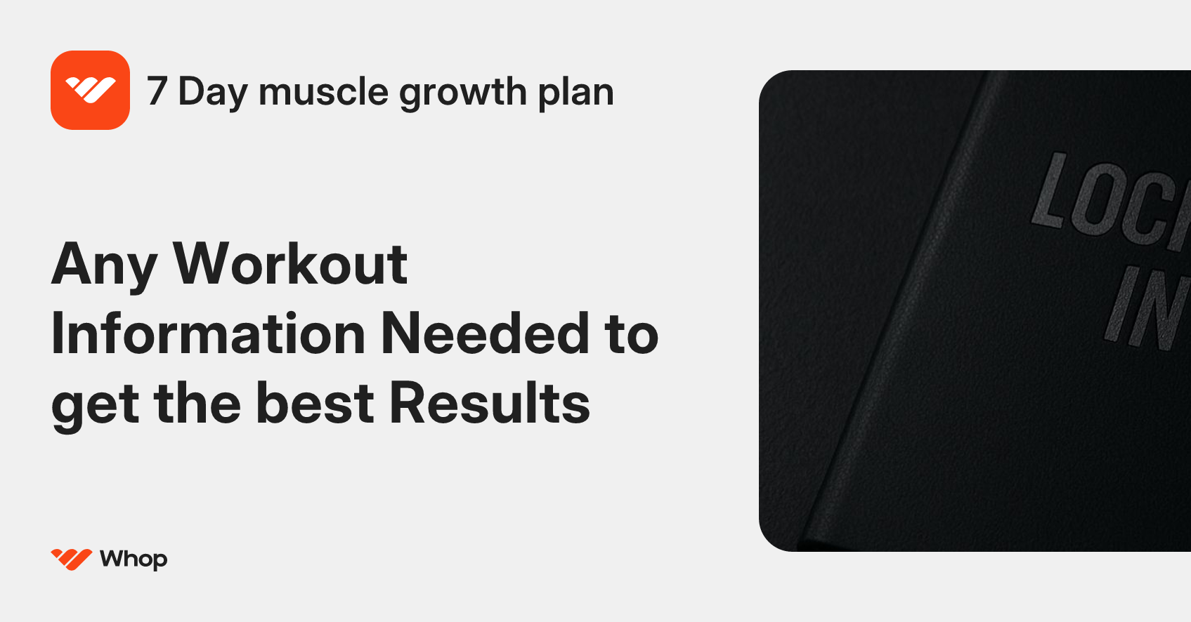 7 Day muscle growth plan | Whop