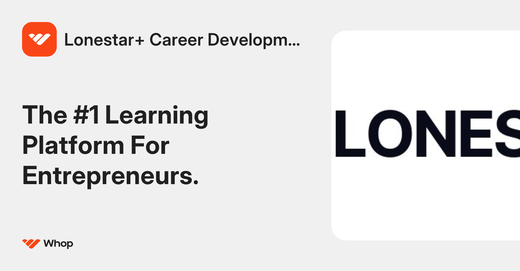 Lonestar+ Career Development | Whop