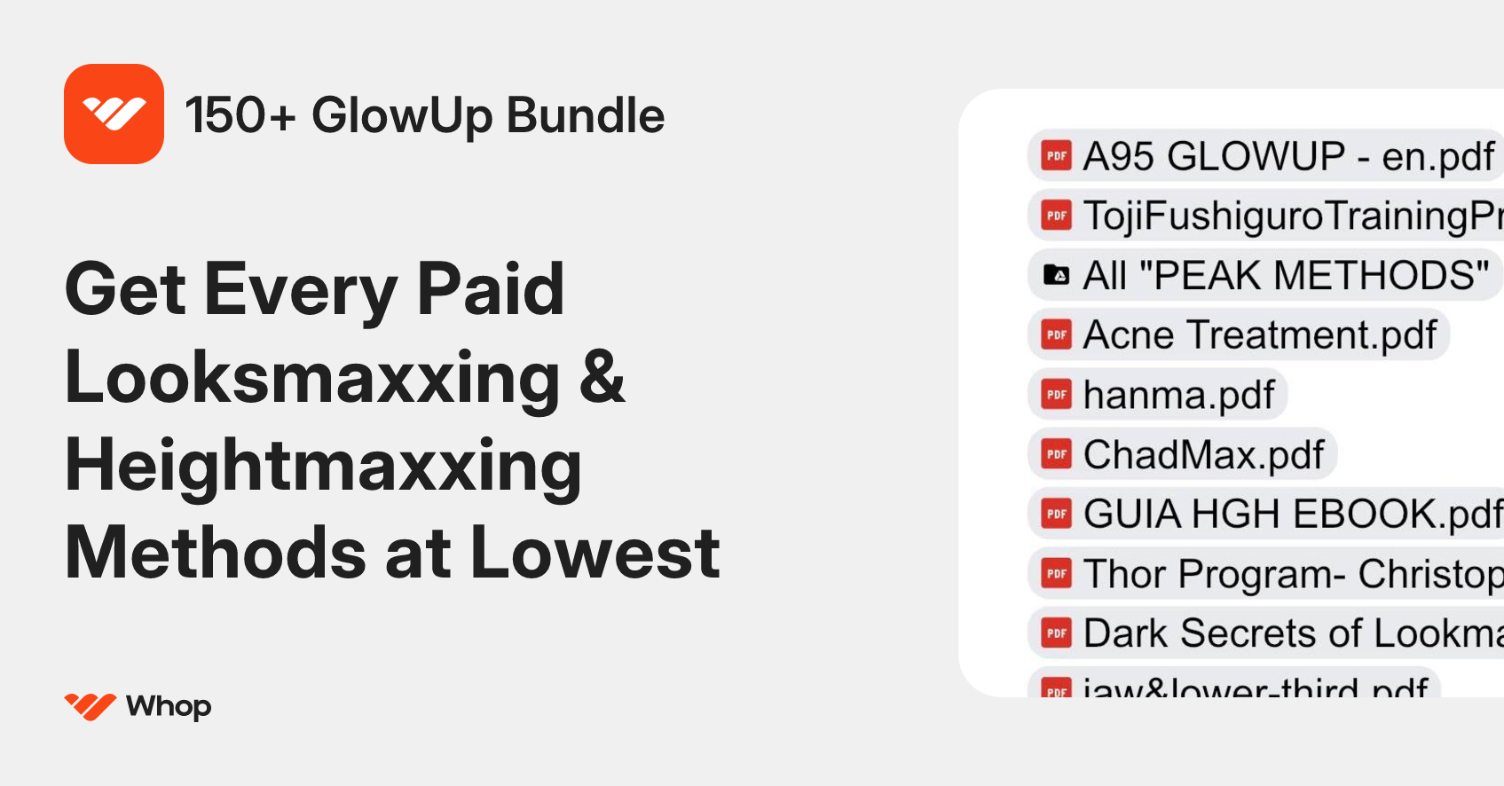 150+ GlowUp Bundle | Whop