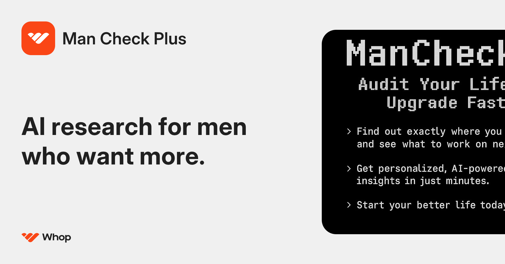 Man Check Plus | Whop