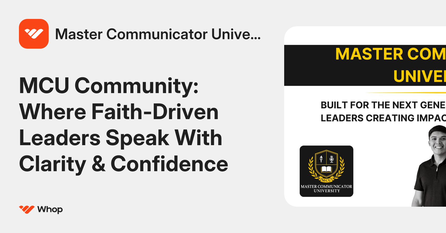 Master Communicator University | Whop
